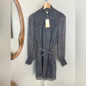 Boden Smocked Yoke Mini Dress Women Floral Poppy Petal 8R US/12R UK. NEW